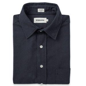 Taylor Stitch The California in White Jacquard Dot Large 42